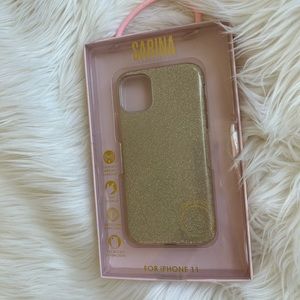 Gold glitter I phone case